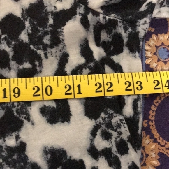 FADED Glory Open Front Cardigan Topper XL Abstract Animal Print Black White - Picture 8 of 9